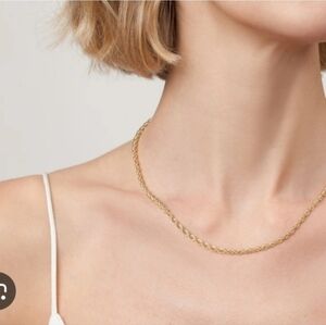 14k Solid Gold Rope Necklace 18 Inch